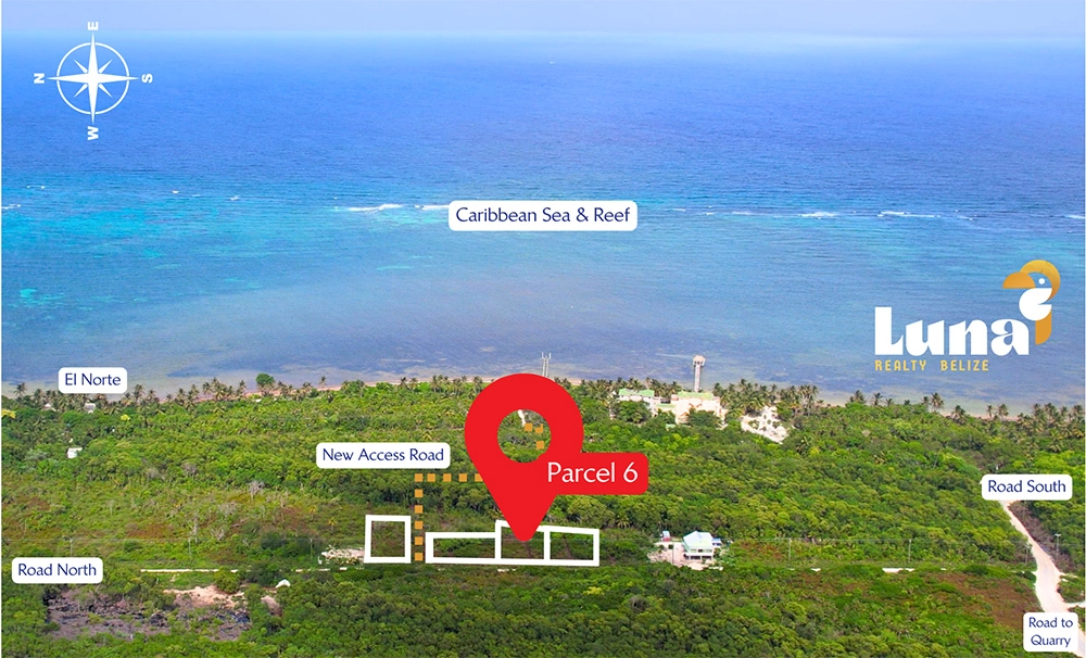 Aerial view of Parcel 6 near Caribbean.