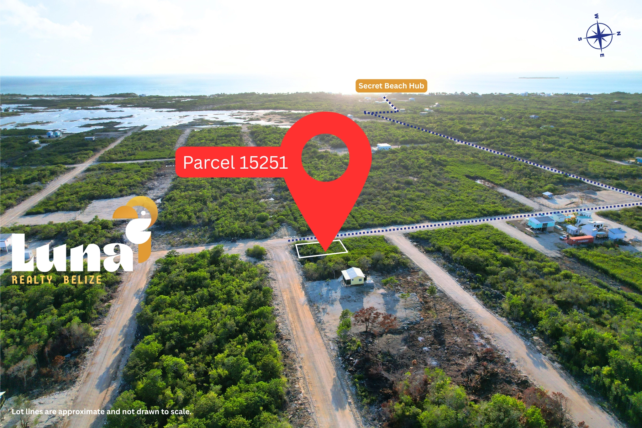 Aerial view of parcel 15251 location.
