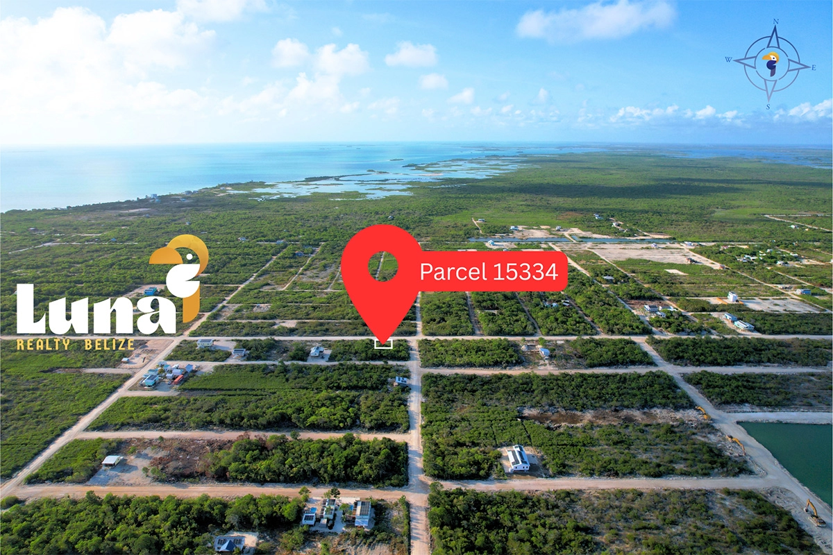 Aerial view of land parcel 15334, Belize.